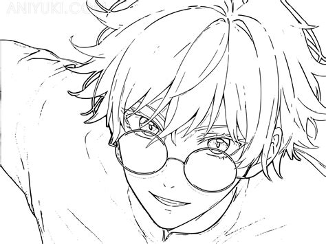 Satoru Gojo Coloring Pages - AniYuki - Anime Portal