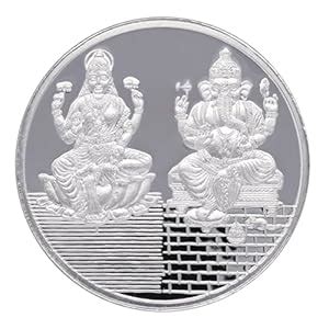 Buy C.Krishniah Chetty Lakshmi Ganesha 999 Purity 100 g Silver Coin at ...