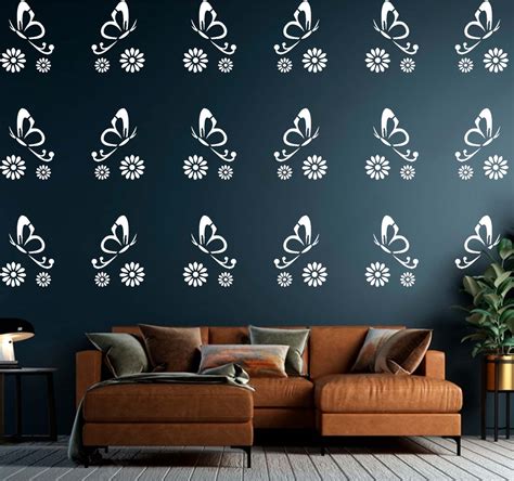 Butterfly Wall Design Stencil (KHSNT209) – Kayra E Commerce Private Limited