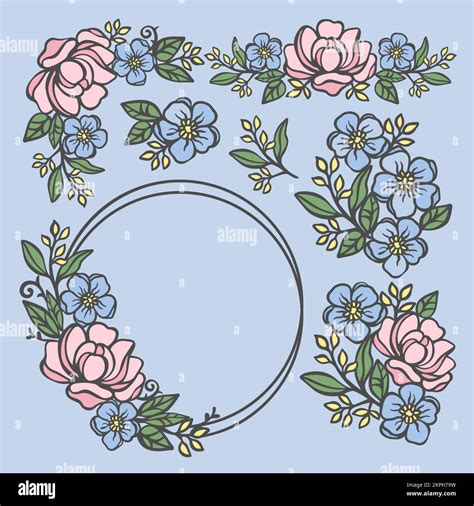 Ring of roses silhouette Stock Vector Images - Alamy