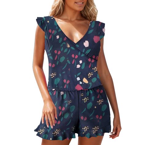 HSHMT One Piece Swimsuit for Women Women Swim Romper With Built In Bra ...