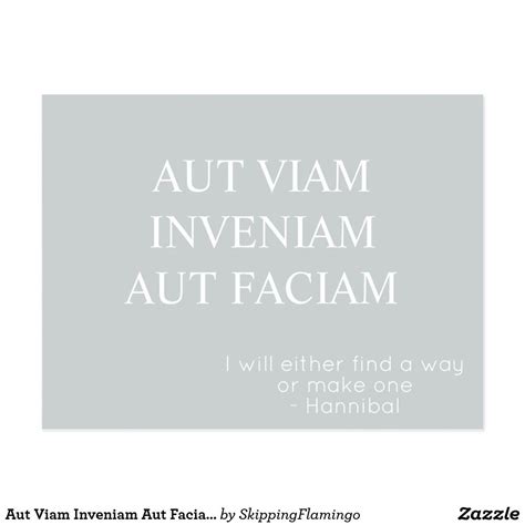 Aut Viam Inveniam Aut Faciam Postcard – Grey | Zazzle | Latin quotes ...