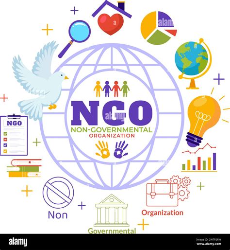 NGO or Non-Governmental Organization Vector Illustration to Serve ...
