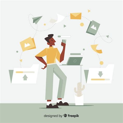 Landing page transfer files concept | Free Vector