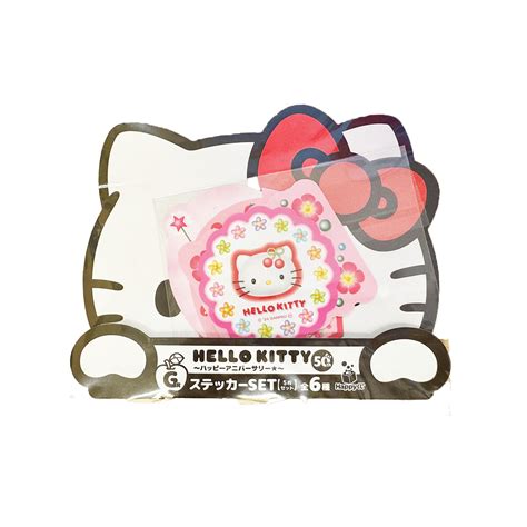 Hello Kitty 50th Anniversary Happy Anniversary Sticker Set of 5 – WAFUU ...