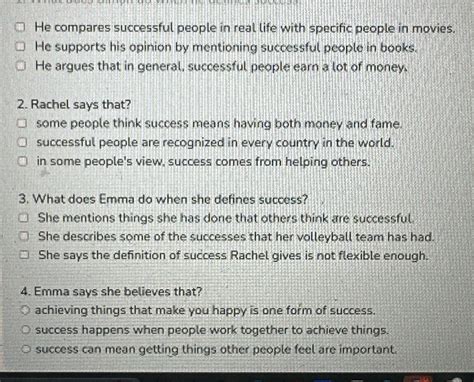 What does Simon do when he defines success? | StudyX