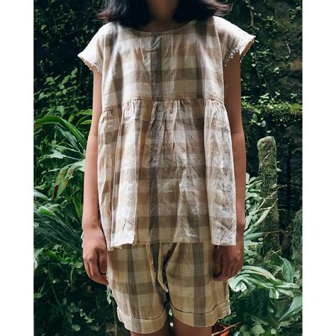Love The World Today ‘Morning Mist’ Beige Off White Checks Handwoven C ...