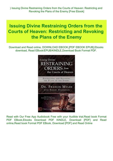 ^DOWNLOAD-PDF) Issuing Divine Restraining Orders from the Courts of ...
