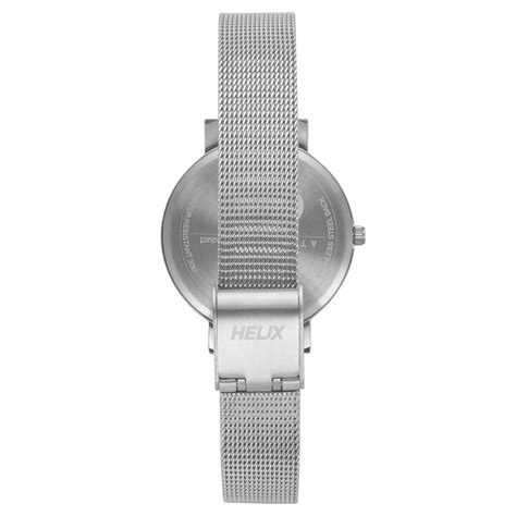 Helix By Timex Blue Round Analog Stainless Steel Watch Women -TW041HL1