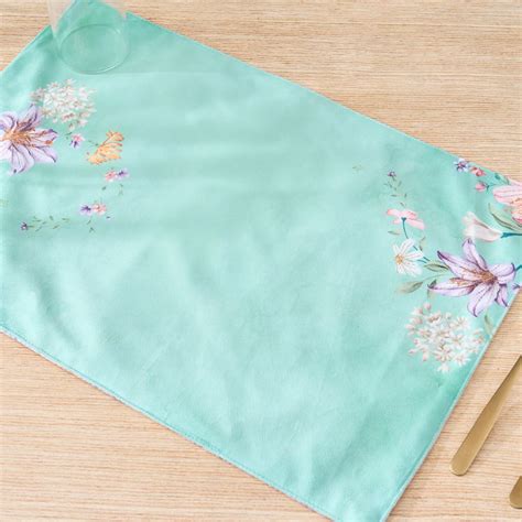 Buy Moksha Lily Velvet Printed Placemat - 48x33cm from Home Centre at ...