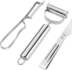 Rexez Vegetable Cutter/Peeler Set of 3 Pcs Kitchen Stainless Steel ...