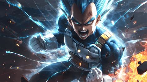 Vegeta Wallpaper 4K, Angry, Dragon Ball, 5K, AI art