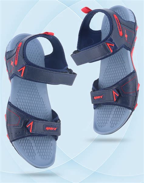 Buy Navyblue Red Sparx Sandals for Men SS 613 Online at best Price ...