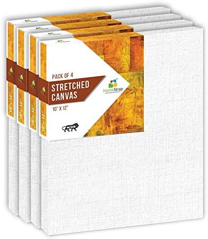 Homestrap Primed Cotton Pre Stretched Canvas with Wooden Frame (White ...