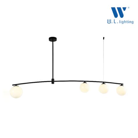 WL-7039-4PBK โคมไฟช่อสีดำ Nordic 4 หัว | LINE SHOPPING