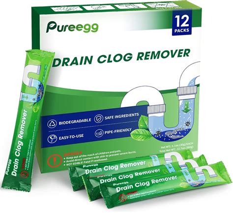 Amazon.com: Pureegg Drain Clog Remover - 12 Pack Hair Clog Remover ...