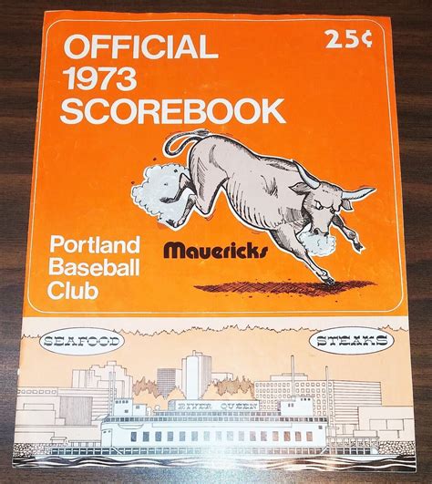 Rare OFFICIAL 1973 SCOREBOOK for PORTLAND MAVERICKS Baseball Bing ...