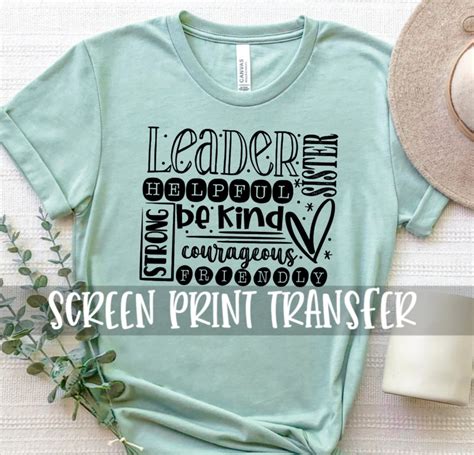 Leader Adjective Screen Print Transfer: Troop Design Ready to Press - Etsy