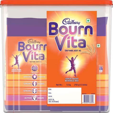 Cadbury Bournvita Chocolate Health Drink 1.5KG container Price in India ...
