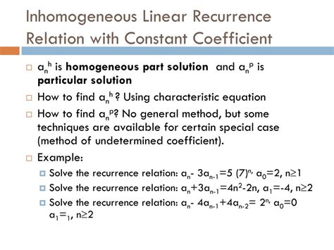 Image result for Particular Integral of Recurrence Relation