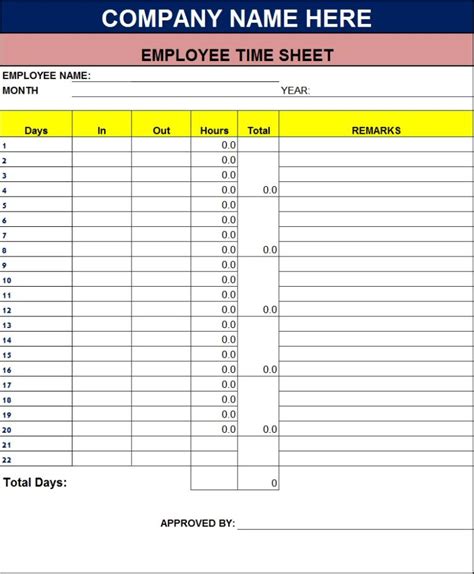 Excel Time Tracking 的图像结果