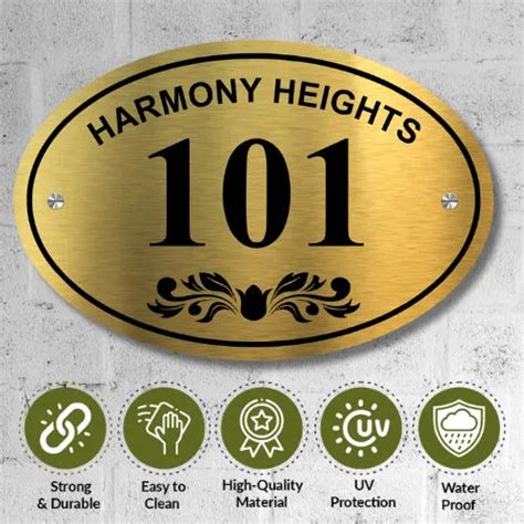 Stainless Steel Customized Room Number Plate for home/office/mall/Hote ...