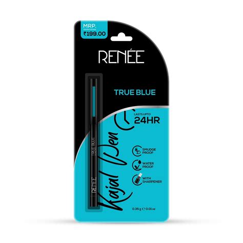 RENEE True Blue Kajal Pen with Sharpener, 0.35g – Renee Cosmetics