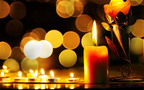 Flowers And Candle Lights Wallpapers - Wallpaper Cave