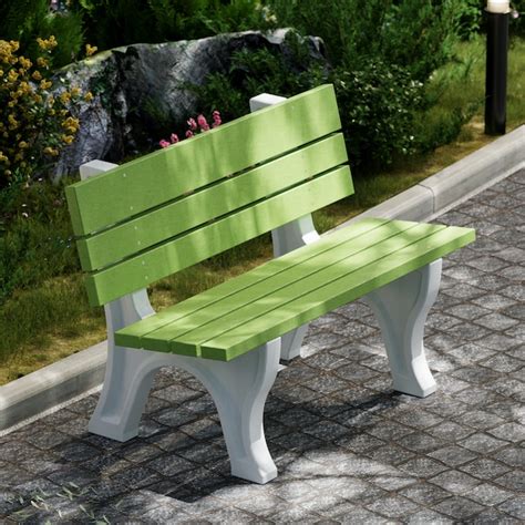 Wildridge 48-in L Heritage Recycled plastic Park Bench in the Park ...
