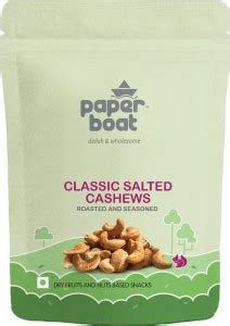 Paper boat Classic Salted Cashews 200g |Premium Roasted Kaju Nuts in ...