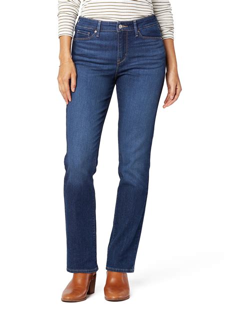 Levi Strauss Signature Women's and Women's Plus Mid Rise Straight Jeans ...