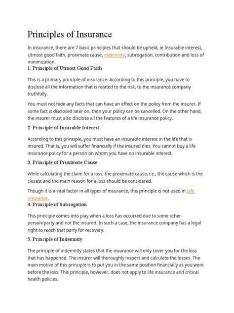 Image result for Principles of Insurance