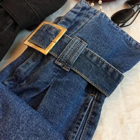 Ruby High Waisted Belted Denim – Made For Her Label
