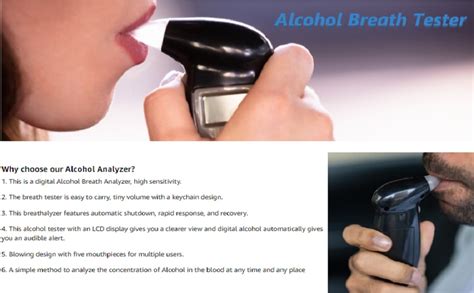 Digital breath alcohol tester breath analyzer detector audio alert ...