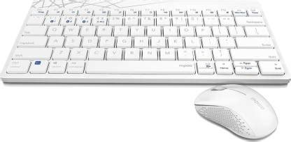 RAPOO 8000M( K8000M+M160 )White 18765 Wireless, Bluetooth Tenkeyless ...