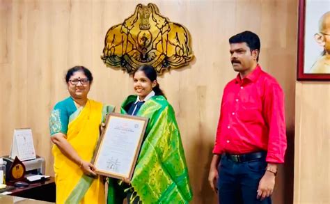 NSS Volunteer, Miss Amrutha Krishna of II Psychology, was honored by ...