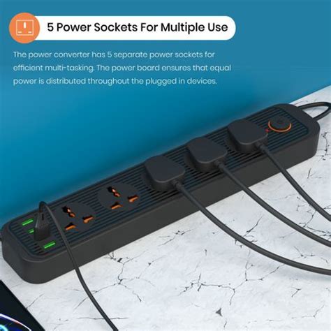 Portronics Power Plate 6 2500W with 4 Port + 5 Socket Extension Boards ...
