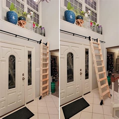 HOFSSI 3ft-20ft Retractable Rolling Library Ladder Track India | Ubuy