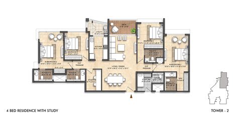 Lodha Divino Floor Plan | 2 BHK, 3 BHK and 4 BHK Design Plan
