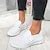 Women's Sneakers Slip-Ons Plus Size Flyknit Shoes White Shoes Outdoor ...