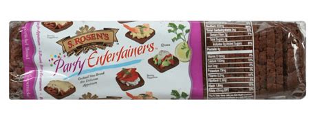 S. Rosen's Party Entertainers Pumpernickel Cocktail Rye Bread, 12oz ...