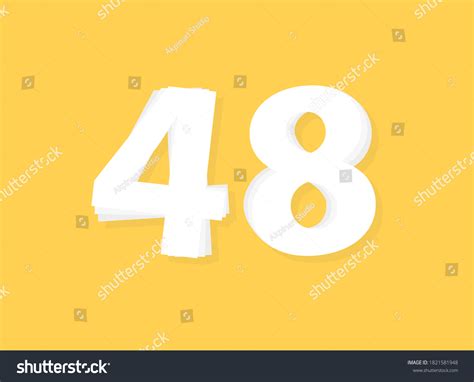 48 Number Vector Modern Layers Design Stock Vector (Royalty Free ...