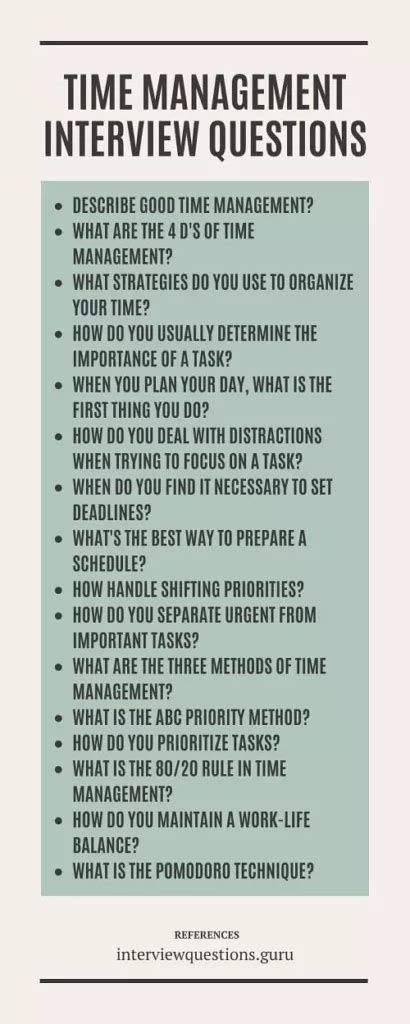 Image result for Time Management Interview Questions