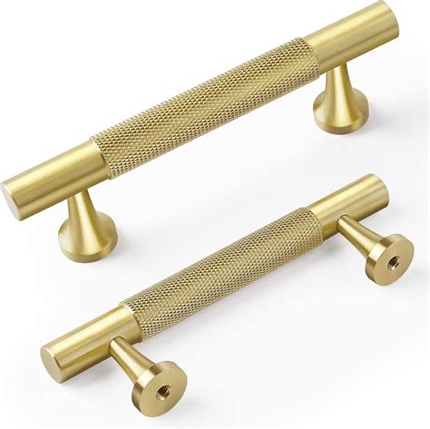 RZDEAL 5Pcs Solid Brass Cabinet Pulls Gold Kitchen Cabinet Handles Drawer Pulls Brushed Brass ... - where is used brass
