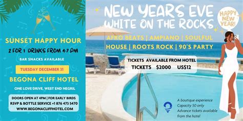 White On The Rocks , Begona Cliff Hotel, Negril, 31 December to 1 ...