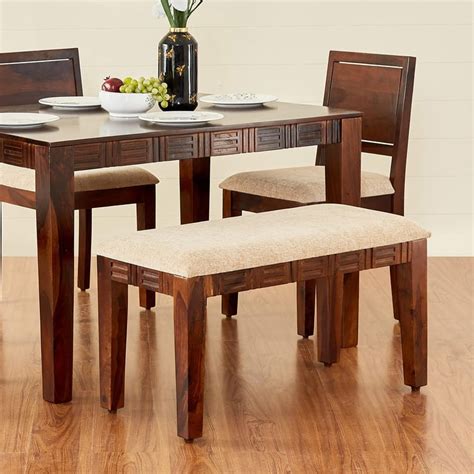 Buy Keya Sheesham Wood Small Dining Bench - Brown from Home Centre at ...