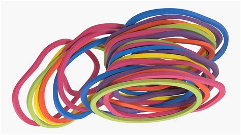 3D Pile of Colored Rubber Bands model | 3D Molier International