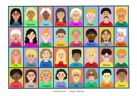 Printable Guess Who Game for Kids - ESL Teaching Resource | Diverse ...