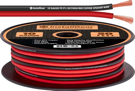 InstallGear InstallGear 10 Gauge Speaker Wire - 99.9% Oxygen-Free ...