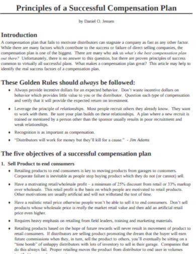 Example of a Compensation Plan 的图像结果